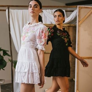 CeliaB White and Black Floral Mini Dresses